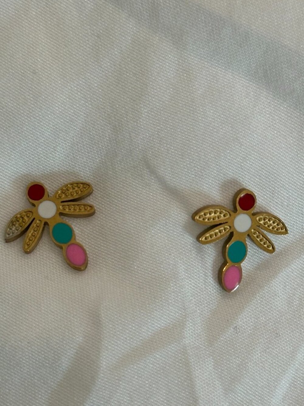 Gold Dragonfly Earrings